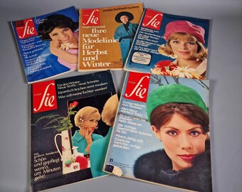 Vintage Magazines - 1964 - 5 For Her Magazines of the 60s