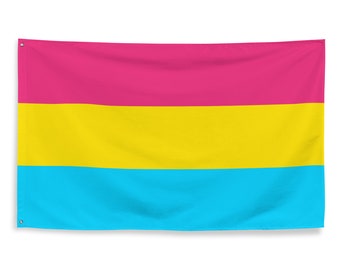 Pansexual All-Over Print Flag, Pride Flag, Rainbow, LGBTQ Gifts, Queer Art, Gay Home Decor