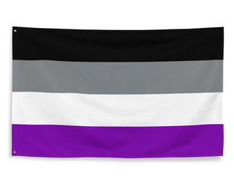 Asexual All-Over Print Flag, Pride Flag, Rainbow, LGBTQ Gifts, Queer Art, Gay Home Decor
