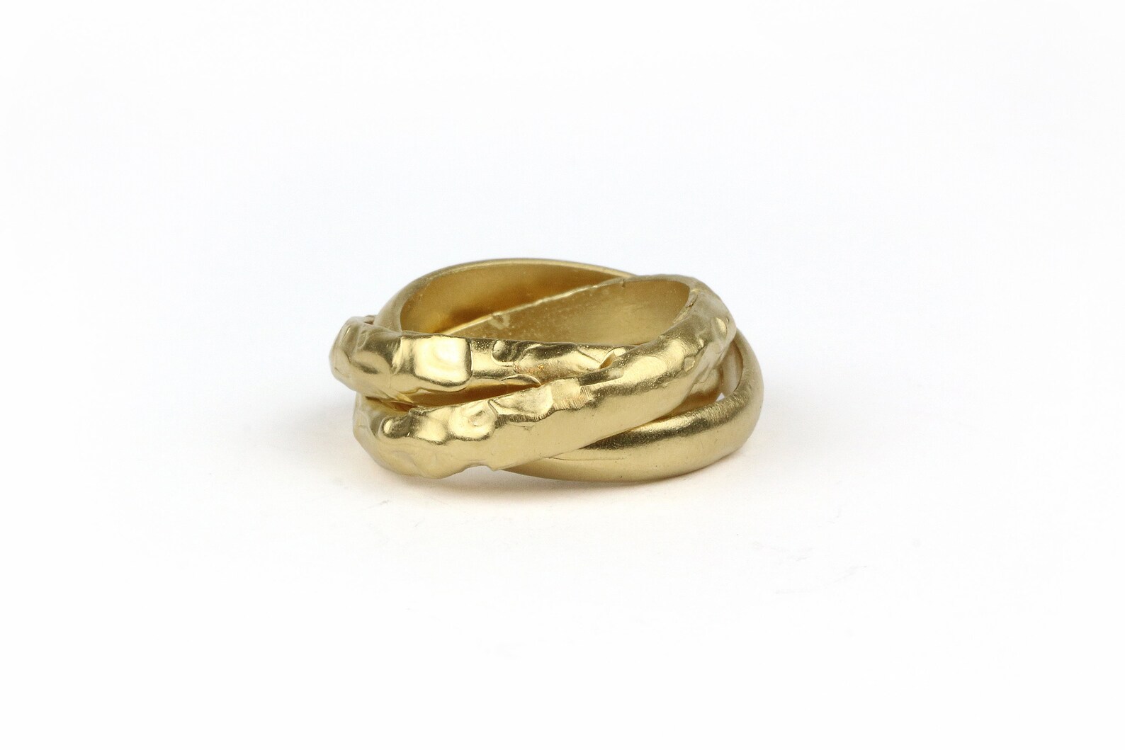 SALE Gold Ring Women Hammered Ring Unique Gold Etsy