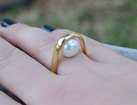 Gold Color Adjustable Ring AD Stone with AD Stone and Pearl Stone |  Adjustable Rings for Women | Gift for Her | AD Jewelry | Gold color,  Adjustable rings, Gifts for women