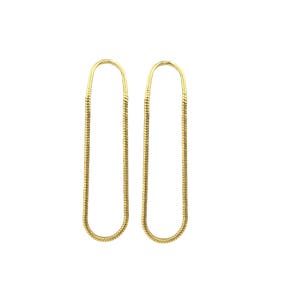 SALE Gold Chain Earrings,Gold Loop Earring,Gold Chain Stud Earring,Long Gold Thread Earrings,Unique Threader Earrings,Gold Chain image 9