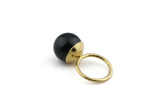 Sale Black Onyx Ring Black And Gold Ring Womenblack Etsy