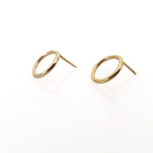 Small Gold Studs | Dainty Geometric Earrings | Best Gift for Her | Valentine&#39;s Day Jewelry