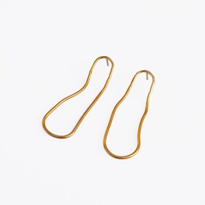 SALE Gold Chain Earrings,Gold Loop Earring,Gold Chain Stud Earring,Long Gold Thread Earrings,Unique Threader Earrings,Gold Chain image 6