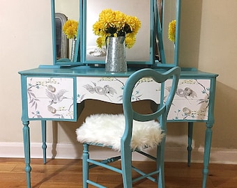 Dressing Table Set, Vanity Table, Dresser with Mirror, Dresser with Chair - Created to Order