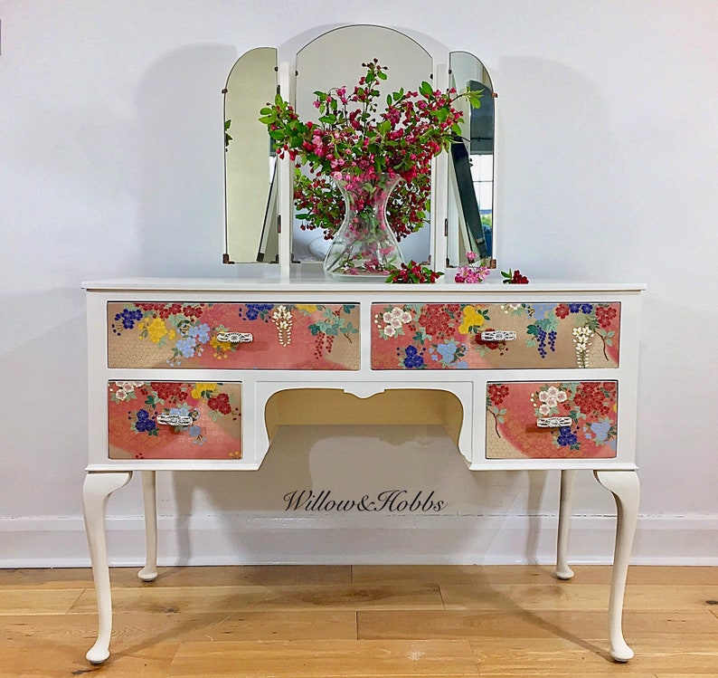 Example Piece Upcycled Vintage Dressing Table Available for Etsy
