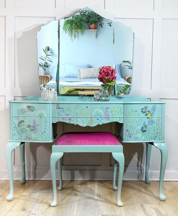 vintage dressing table design Dressing Table, Vintage Dresser, Vanity, Design Service, Commission Booking  Fee