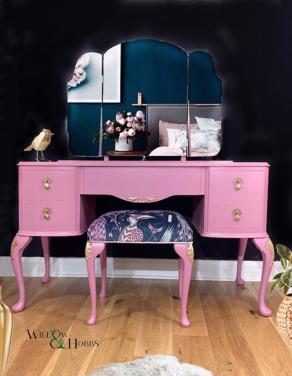 Dressing Table Dresser With Mirror Triple Mirrors Made to Order