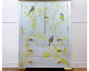 Vintage Cabinet, Tallboy, Linen Cupboard, Linen Press, Upcycled Cupboard - Made to order