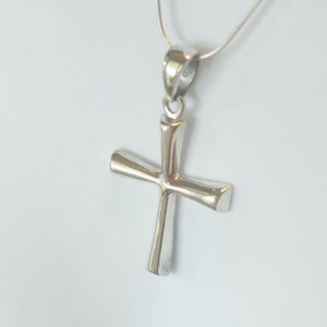 New Large Sterling Silver CROSS Necklace PENDANT 2&quot;  and Optional Sterling Neck Chain Gift