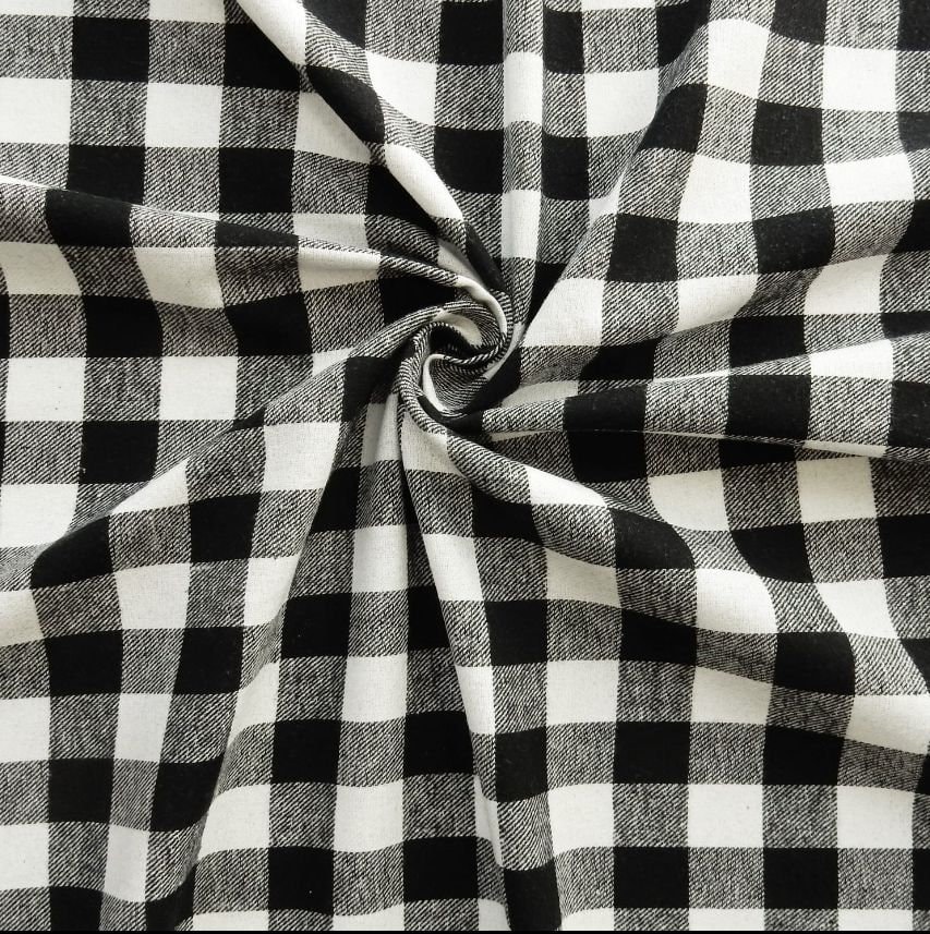 BUFFALO PLAID Fabric Black & White 57 WIDE Sold by the - Etsy UK