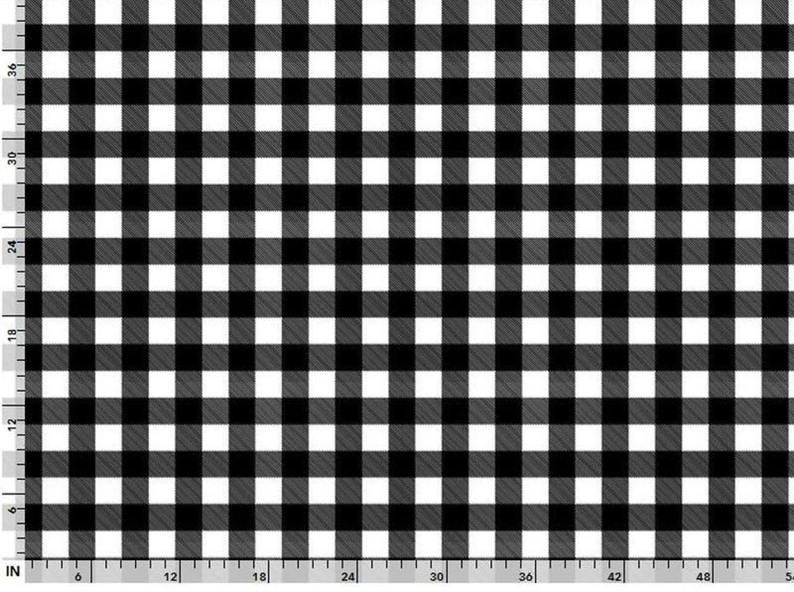 BUFFALO PLAID Fabric Black & White 57 WIDE Sold by the Yard - Etsy