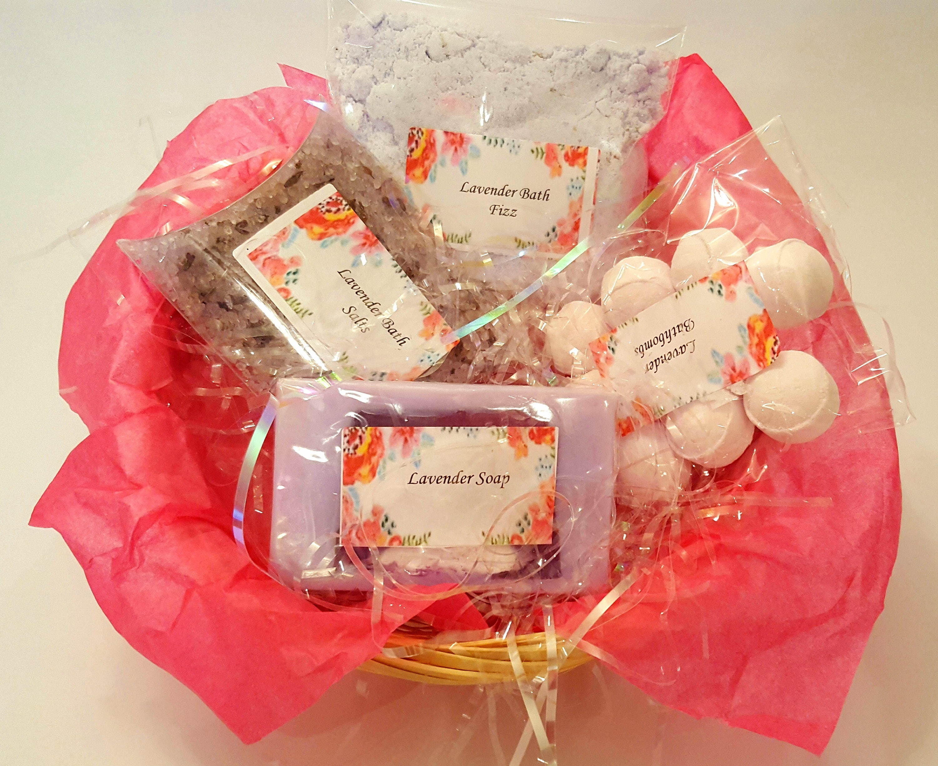 Personalised Gift basket hamper of soap bath bombs bath salts Etsy