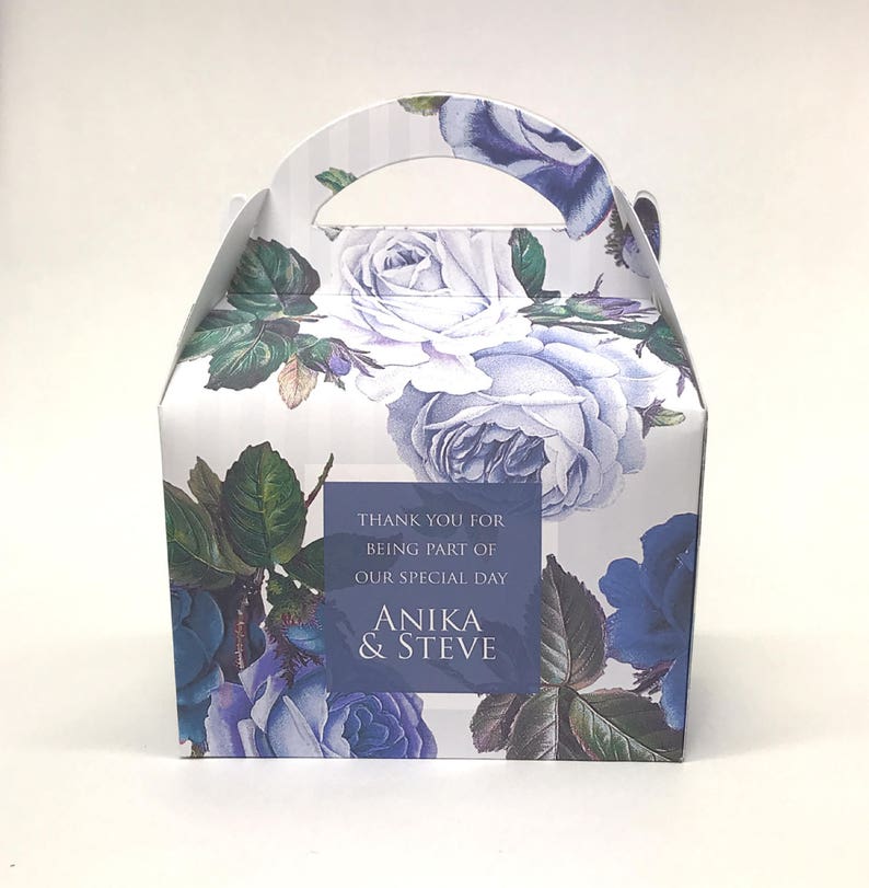 Personalised Vintage Rose Floral Wedding Favour Boxes Hen Party Bridal Shower Gift Box