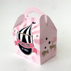 Circus carnival Personalised Childrens Birthday Party Box Favour Gift Treat image 3