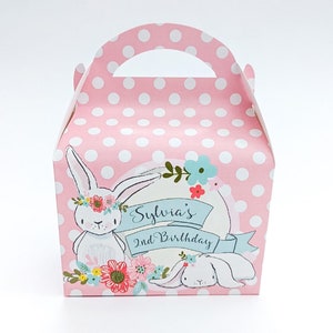 Coniglio Coniglietto Palloncini floreali Confezione regalo personalizzata per bambini Bomboniera