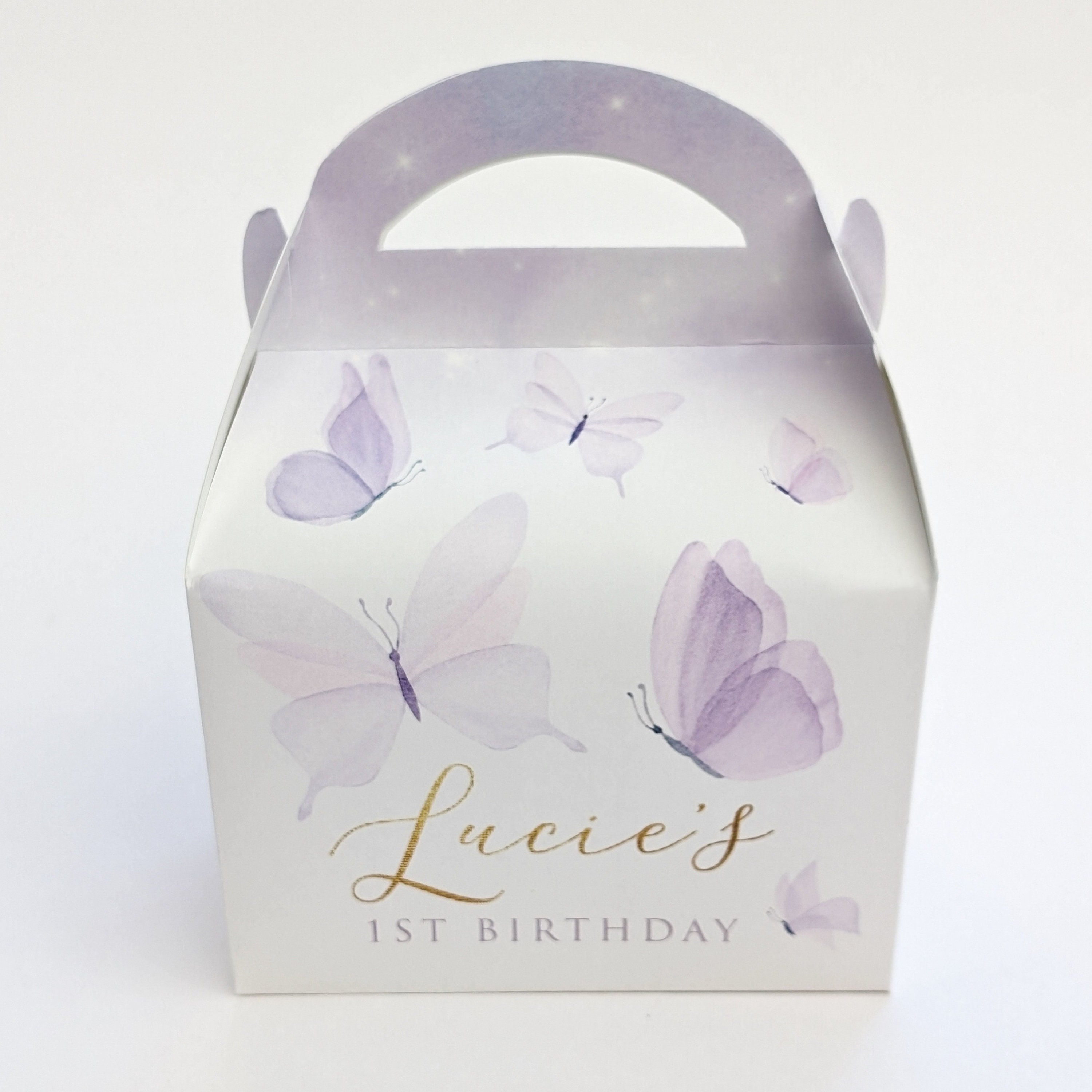 Favor de bolsa de regalo de caja de fiesta infantil personalizada de  mariposa -  España