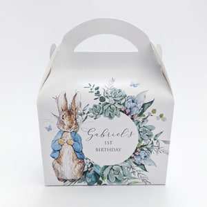 Peter Rabbit floreale personalizzato per bambini scatola regalo per feste borsa bomboniera