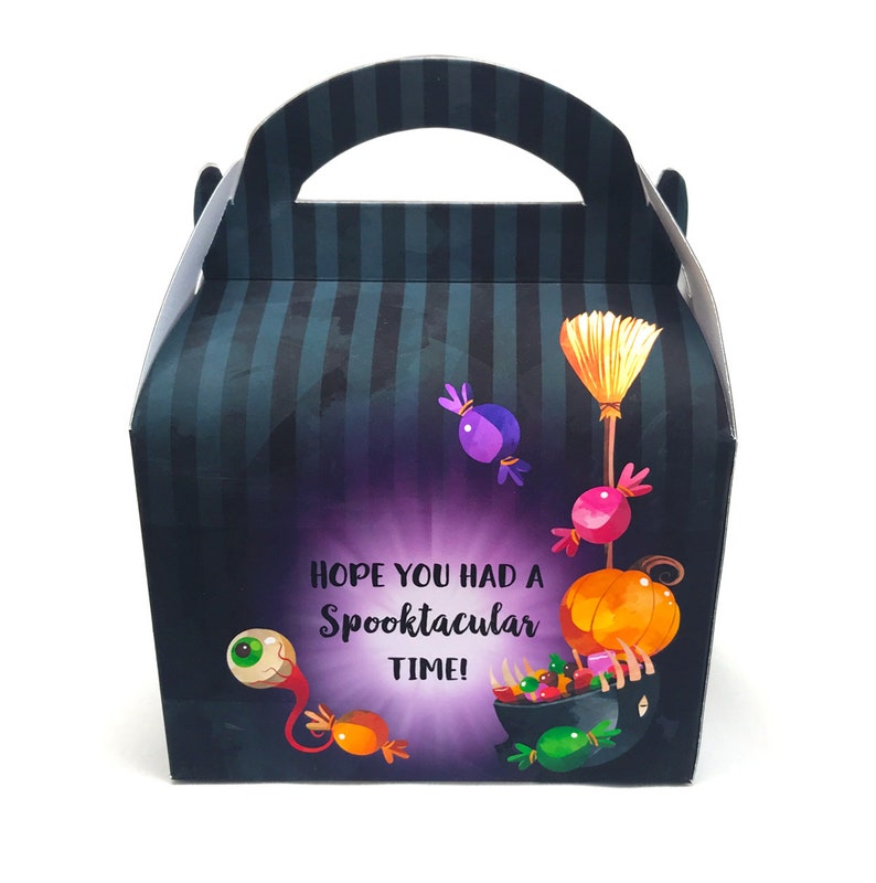 Spooky Halloween Personalised Children\u2019s Party Box Gift Bag Favour