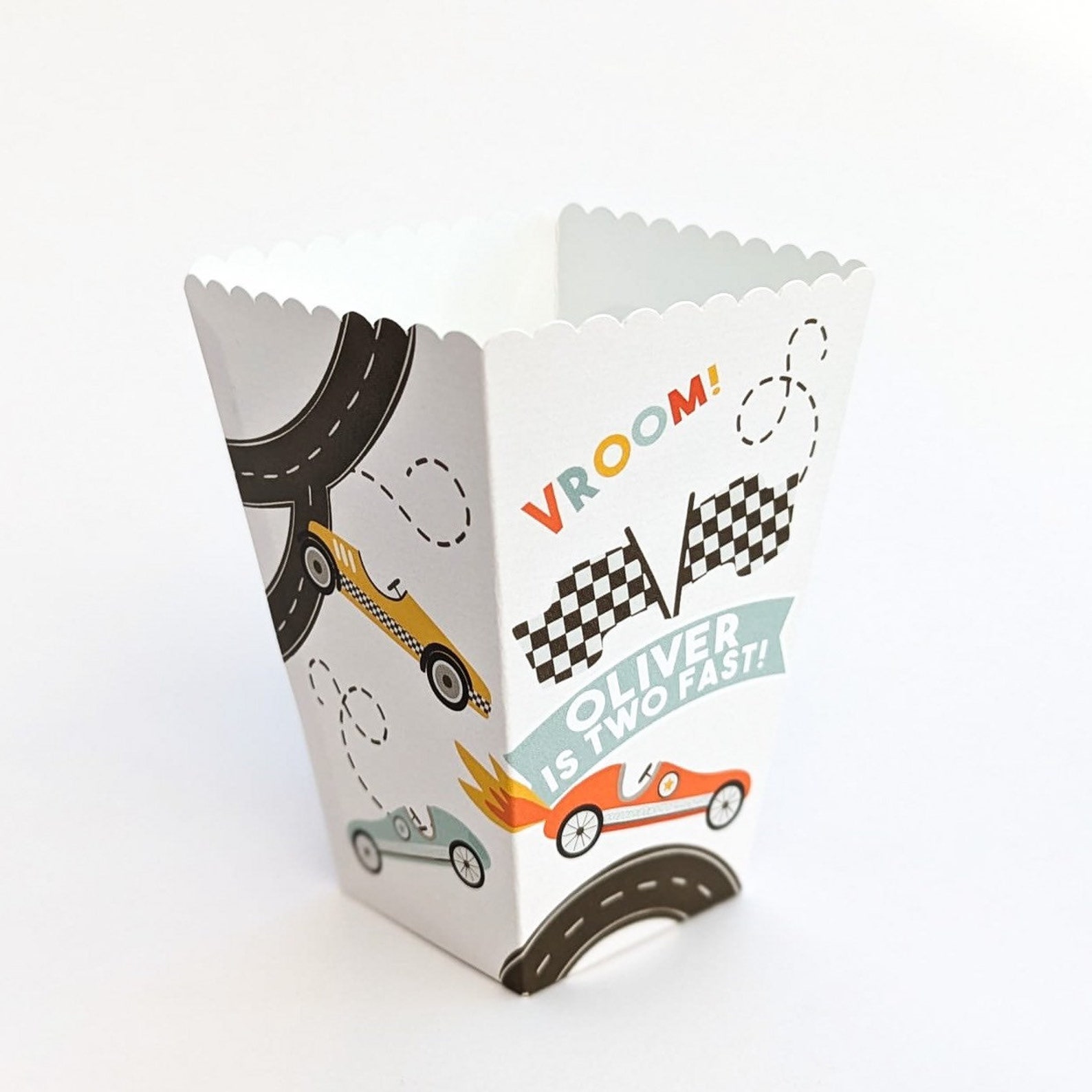 Retro Cars Racing Driver Personalised Childrens Party Boxes Gift Bag ...
