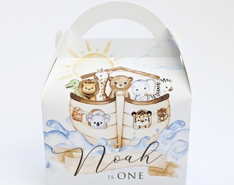 NOAH'S ARK Personalised Children’s Party Box Gift Bag Favour