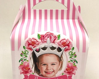 Pretty Princess Photo Box Personalised Children’s Party Box Gift Bag Favour
