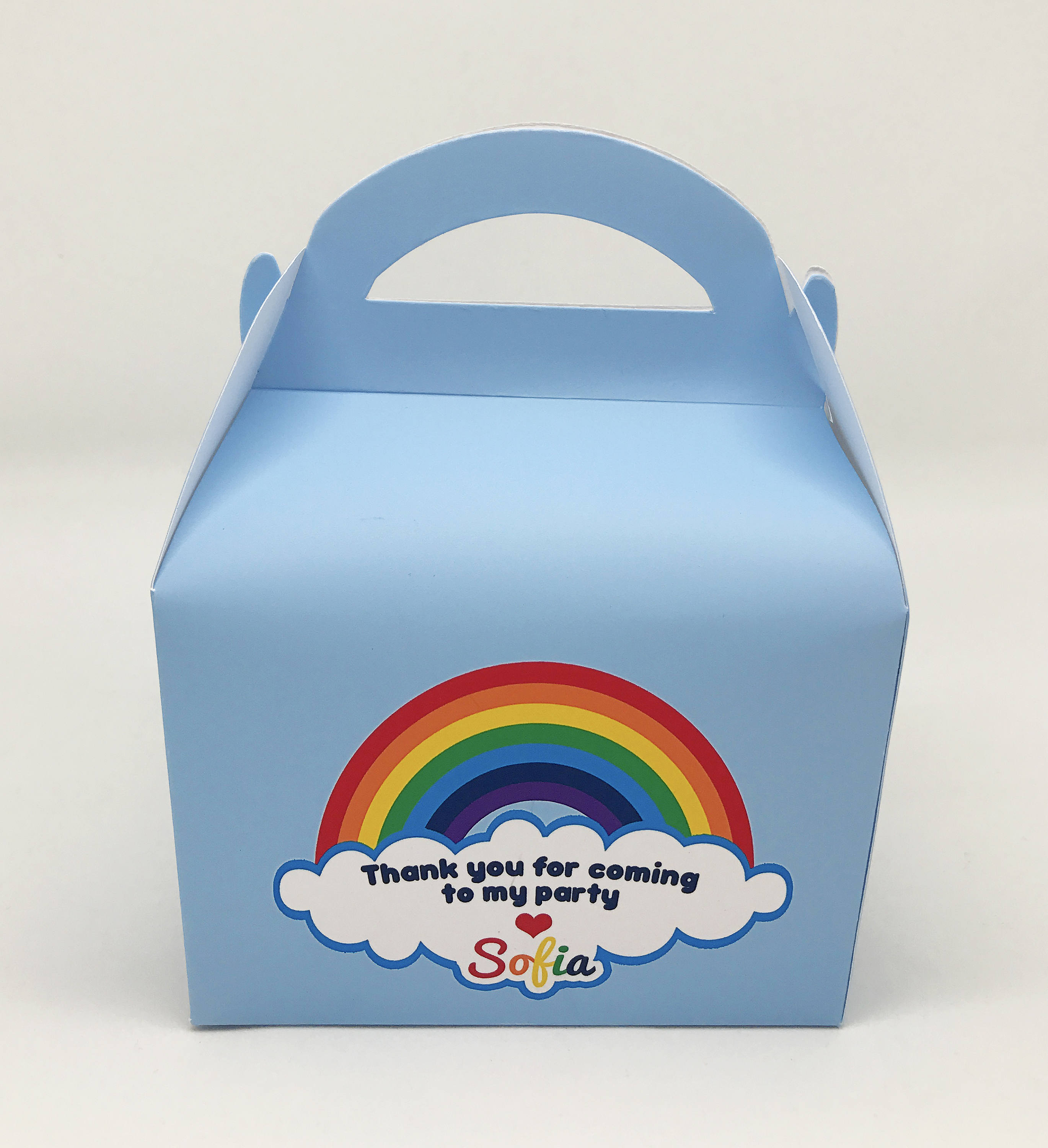 Various Rainbow Personalised Children Party Boxes Gift Favour Etsy UK