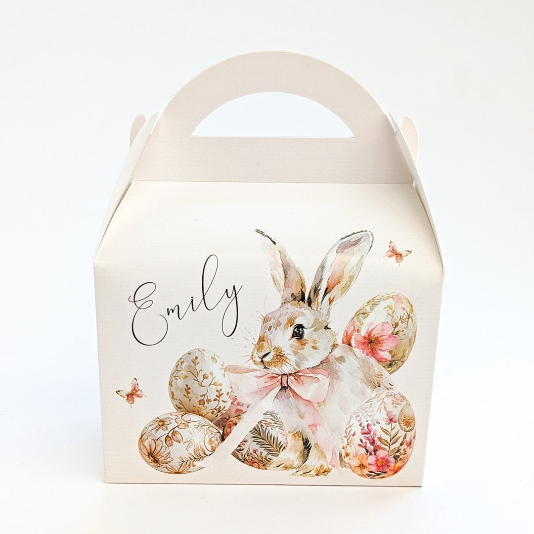 Personalised Easter Treat Boxes Gift Bags - Etsy