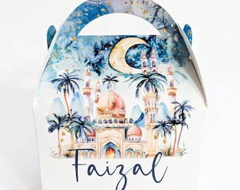 Personalised Eid Mubarak Party Treat Boxes - Ramadan Celebration Gift