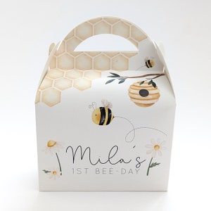 Bolsa de regalo personalizada para fiesta infantil con diseño de ABEJITA