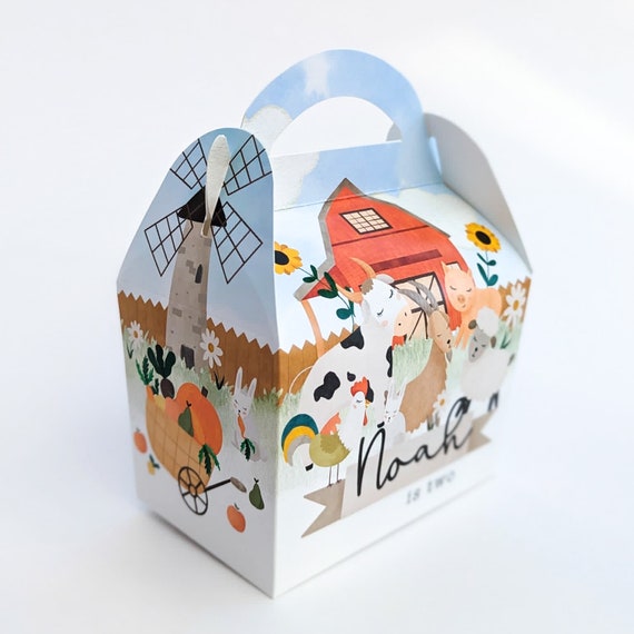 Cajas De Regalo De Granja, Bolsas De Dulc, Suministros De Fita De Animal, Caja De Golosinas, Decoración Para Baby Shower, Oveja, Cerdo, Vaca, Casa De Granja, Decoración De Cumpleaños Para Niños