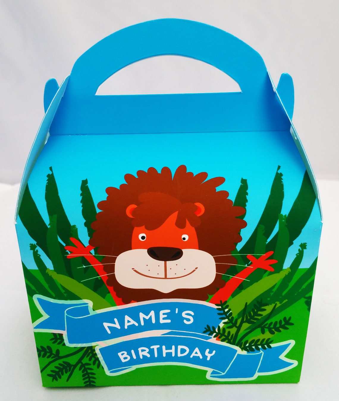 Jungle Theme Personalised Childrens Party Box Gift Bag Favour Etsy