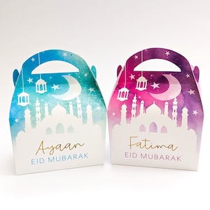 Eid celebration gift / treat box Personalised Children’s Party Box Gift Bag Favour