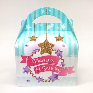 Twinkle Little Star Personalised Children’s Party Box Gift Bag Favour