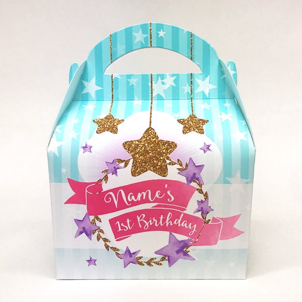 Twinkle Little Star Personalised Children’s Party Box Gift Bag Favour