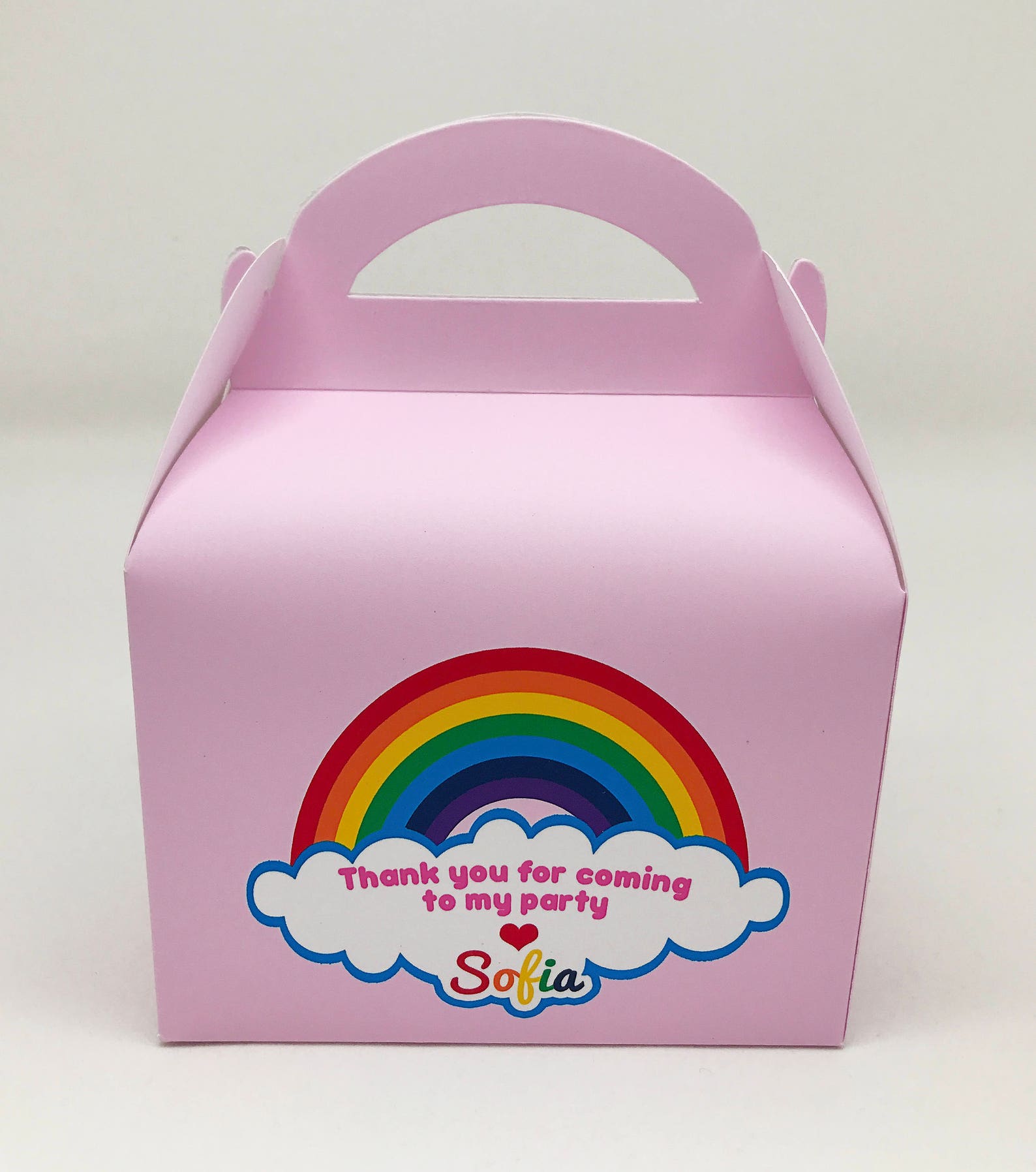 Various Rainbow Personalised Children Party Boxes Gift Favour Etsy UK