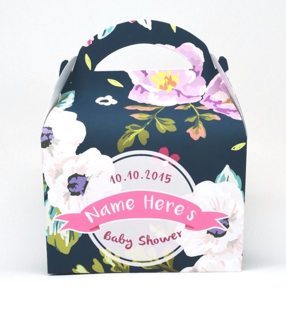 Personalised Baby Shower Party Favour Gift Box Bridal Shower Etsy
