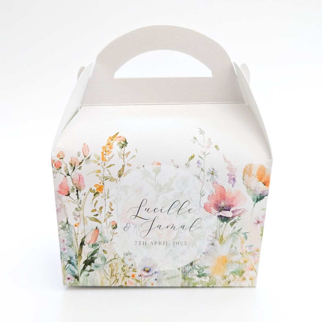 WILDFLOWERS Floral Wedding Favour Boxes Hen Party Bridal Shower Gift ...