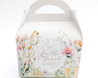 WILDFLOWERS Floral Wedding Favour Boxes Hen Party Bridal Shower Gift Box