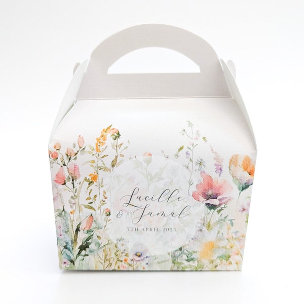 WILDFLOWERS Floral Wedding Favour Boxes Hen Party Bridal Shower Gift Box