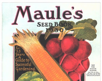 Maule's 1930 Seed Book Cover