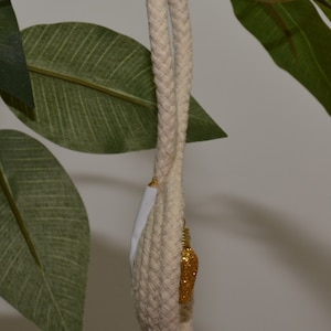 Gold Fabric Rope Coiled Pottery Christmas Holiday Light Blub Mini ...