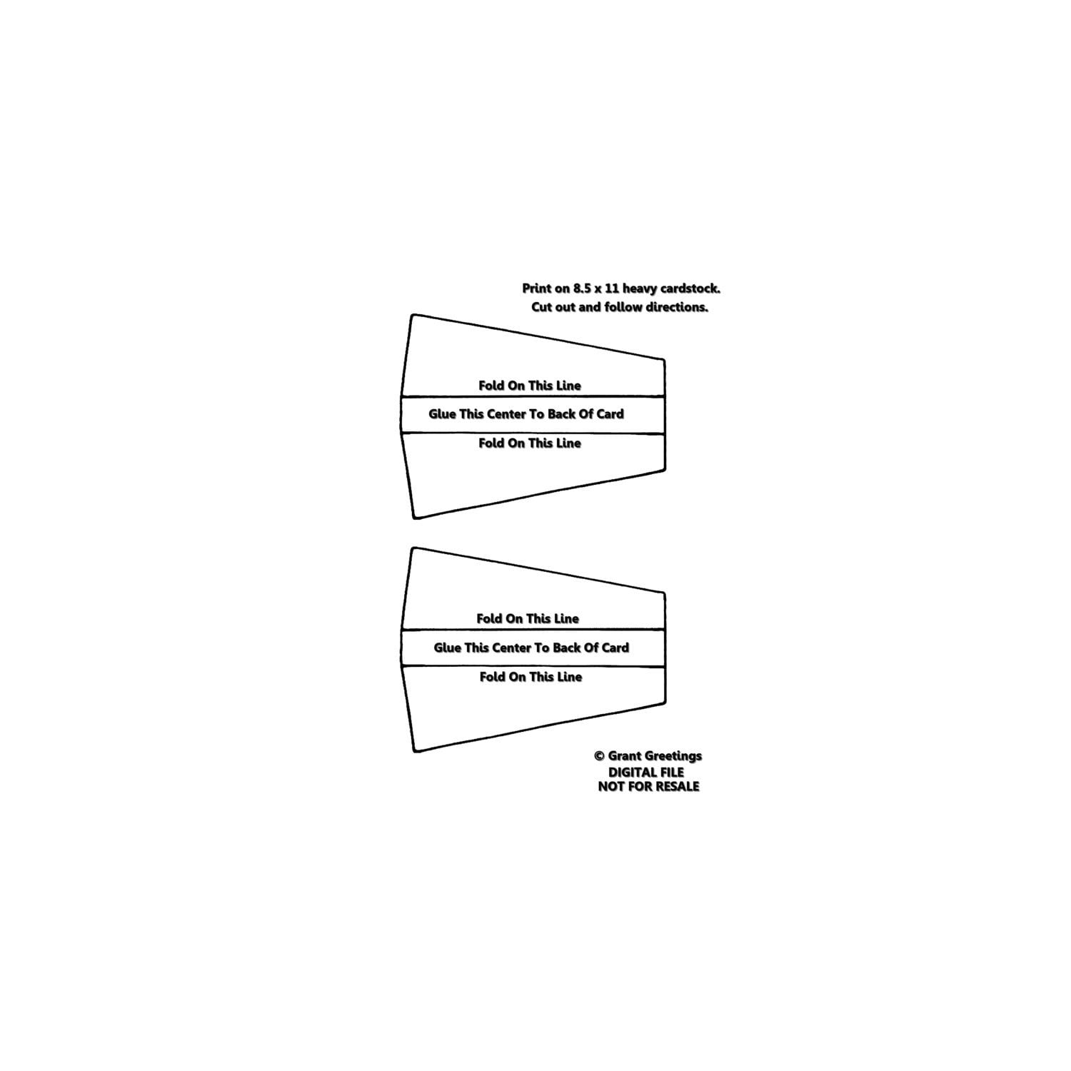 Greeting Card Stand Template - Digital Download - Just Download And Print  On Heavy Cardstock - Includes Two Greeting Card Stands Pertaining To Card Stand Template