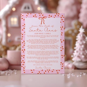 Letter From Santa Claus Printable Editable Official Letter From The Desk Of Santa Claus North Pole Santa Mail Christmas Eve Instant Download