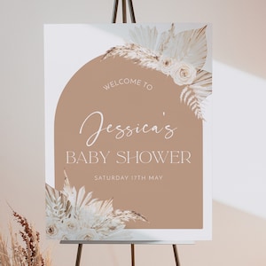 Boho Welcome Sign, Boho Baby Shower Welcome Sign, Boho Floral Baby Shower Welcome Sign, Boho Baby Shower Arch Sign, Editable Printable Signs