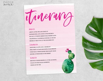 fiesta itinerary etsy