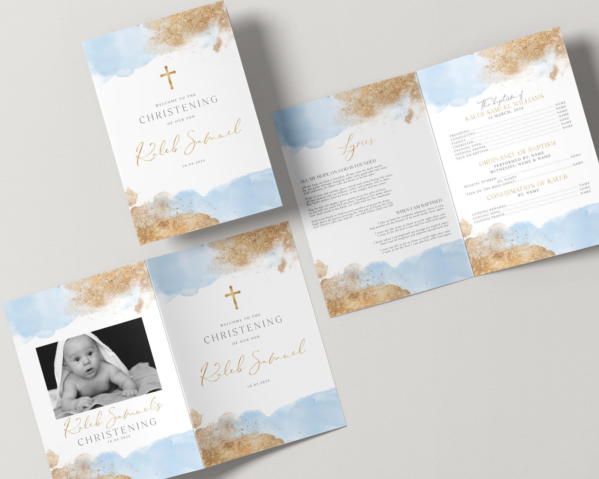 Baptism Programs, Printable Christening Program Template, Printable ...