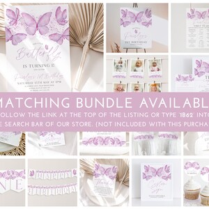 Butterfly Birthday Banner, Happy Birthday Banner Printable, 1st ...