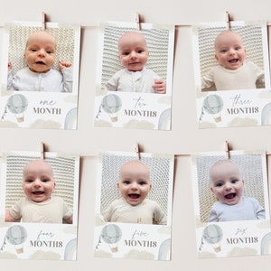 Mr Onederful First Year Photo Banner, Hot Air Balloon 1st Birthday Milestone Photos, First Year Monthly Photo Banner, 1st Birthday Decor